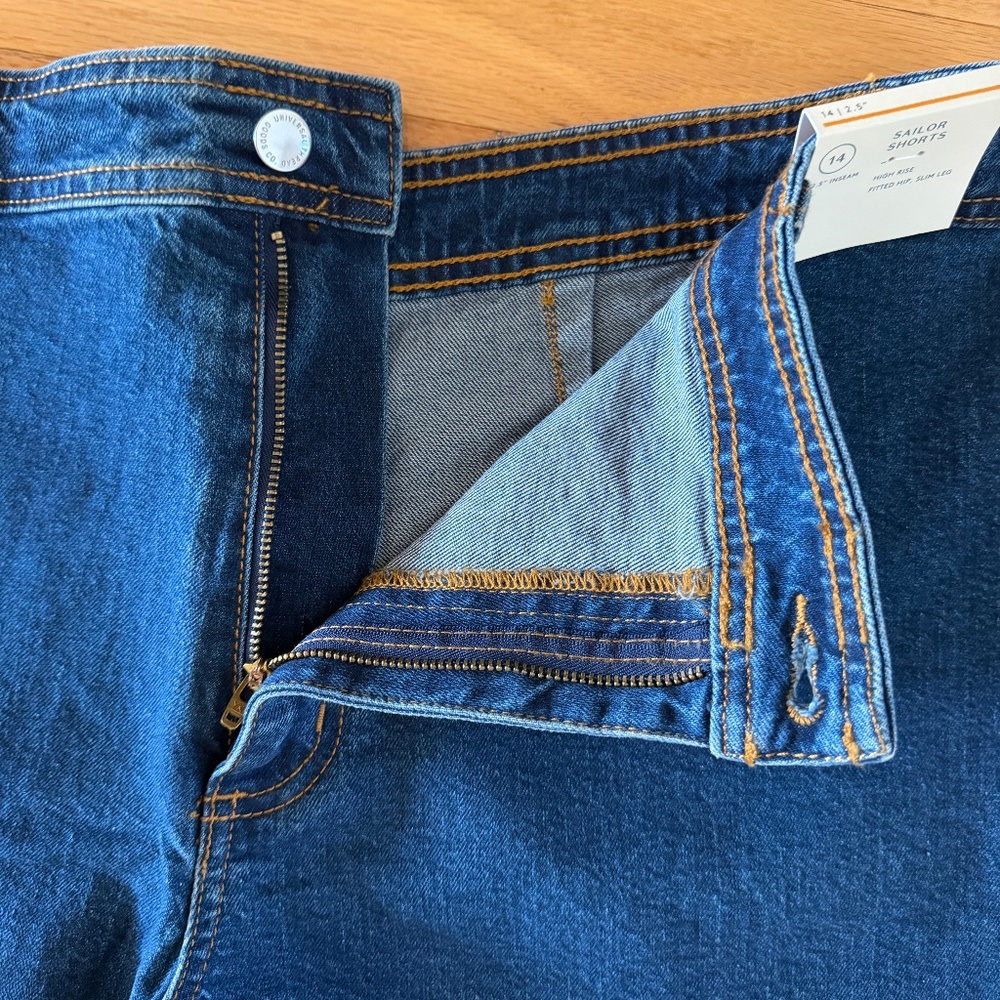 NWT Universal Thread Sailor Shorts High Rise Denim Three (3) Pairs Size 14 - Picture 5 of 14